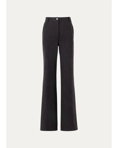 Akris Punto Celia Denim Winter Pants In Espresso