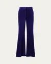 Akris Punto Celia Washed Corduroy Bootcut Pants In Purple