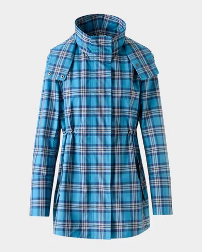 AKRIS PUNTO CHECK HOODED JACKET