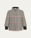 Akris Punto Check Padded Two-in-one Carcoat In Multi