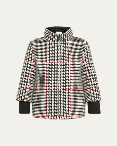 Akris Punto Check Padded Two-in-one Carcoat In Multi