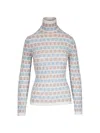 Akris Punto Check-pattern Roll-neck Sweater In Multi