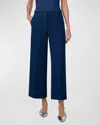 Akris Punto Chiara High-rise Wide-leg Ankle Denim Pants In Ink Denim
