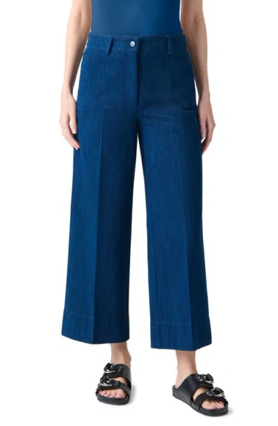 AKRIS PUNTO AKRIS PUNTO CHIARA HIGH WAIST CROP WIDE LEG JEANS