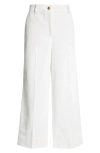 Akris Punto Chiara Wool Tricotine Wide-leg Ankle Pants In Cream