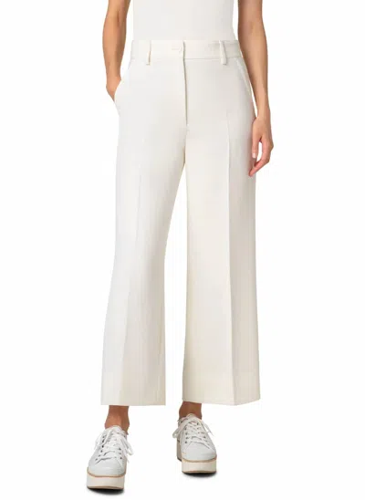 Akris Punto Chiara Wool Tricotine Wide Pant In Cream In White