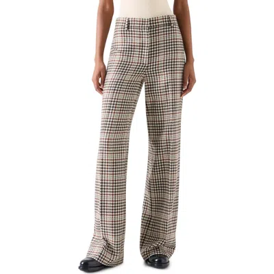 Akris Punto Chiaro Straight Leg Wool Blend Tweed Pants In Brown