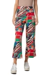 Akris Punto Chieko Sea Clipper Print Crop Wide Leg Jeans In Multicolor