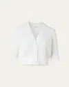 Akris Punto Chunky Cotton Mesh Knit Cardigan
