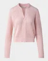 Akris Punto Chunky Dot Mesh Cardigan In Rose