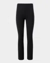 Akris Punto Cindy Signature Jersey Bootcut-leg Ankle Pants In Black