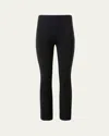 Akris Punto Cindy Signature Jersey Bootcut-leg Ankle Pants In Black