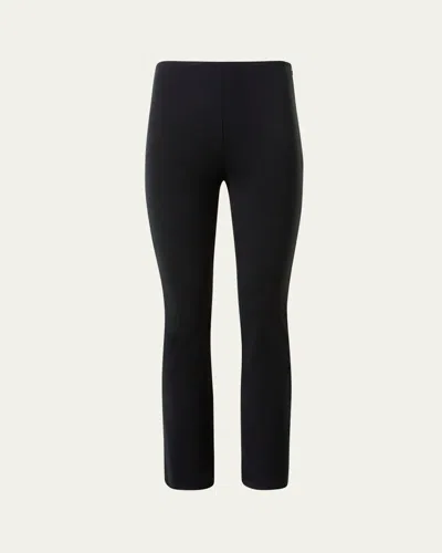 AKRIS PUNTO CINDY SIGNATURE JERSEY BOOTCUT-LEG ANKLE PANTS
