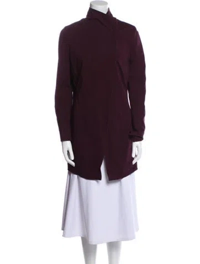 Pre-owned Akris Punto Coat In Burgundy