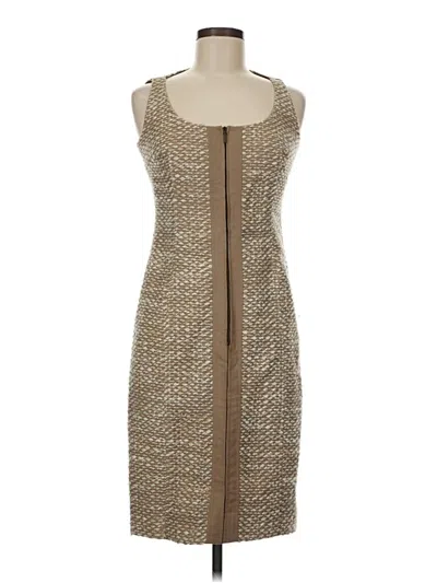 Pre-owned Akris Punto Cocktail Dress In Tan