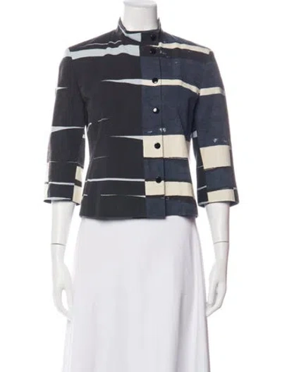 Pre-owned Akris Punto Colorblock Pattern Jacket In Multicolor