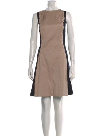 Pre-owned Akris Punto Colorblock Pattern Knee-length Dress In Neutral