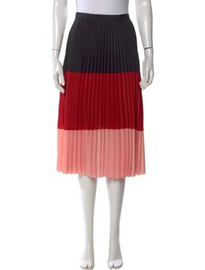 Pre-owned Akris Punto Colorblock Pattern Midi Length Skirt In Black