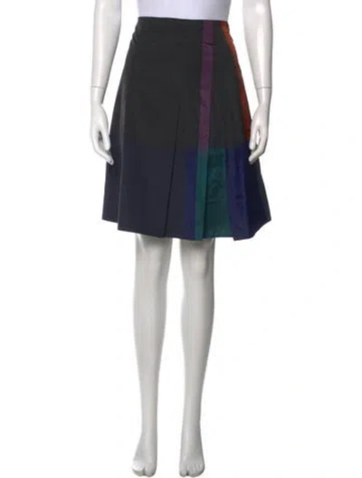 Pre-owned Akris Punto Colorblock Pattern Mini Skirt In Black