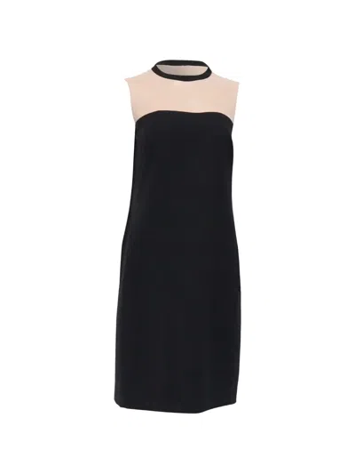 Pre-owned Akris Punto Colour-block Mini Dress In Black