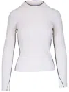 Akris Punto Pullover Mit Kontrastdetail In Weiss
