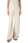 Akris Punto Cooper Cotton Blend Wide Leg Jeans In Cashew