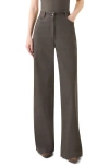 Akris Punto Cooper Wide Leg Jeans In Gray