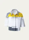 Akris Punto Cotton Gabardine Skyscraper Facade Printed Boxy Blouse In Cream-tin-yellow