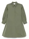 Akris Punto Cotton Poplin Shirt Dress In Green