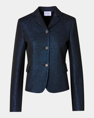 Akris Punto Cotton-blend Blazer In Blue