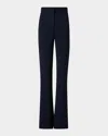 Akris Punto Courtney Bootcut Pebble Crepe Pants In Navy