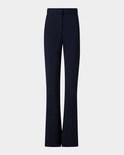 AKRIS PUNTO COURTNEY BOOTCUT PEBBLE CREPE PANTS