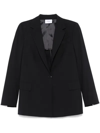 Akris Punto Crepe Blazer In Blue