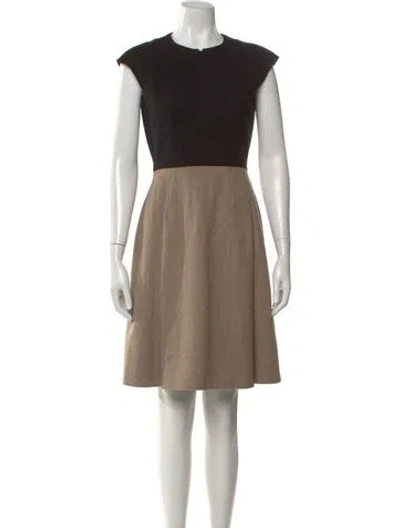 Pre-owned Akris Punto Crew Neck Knee-length Dress