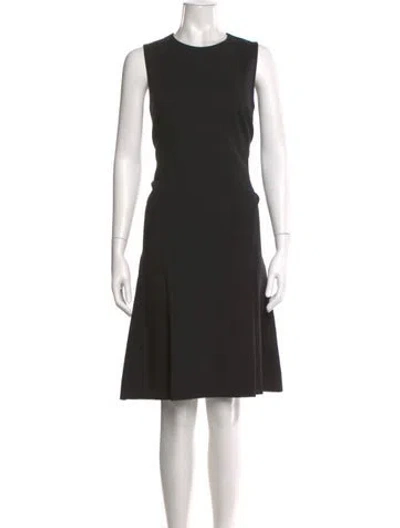 Pre-owned Akris Punto Crew Neck Knee-length Dress In Black