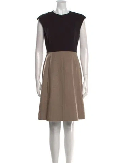 Pre-owned Akris Punto Crew Neck Knee-length Dress In Black