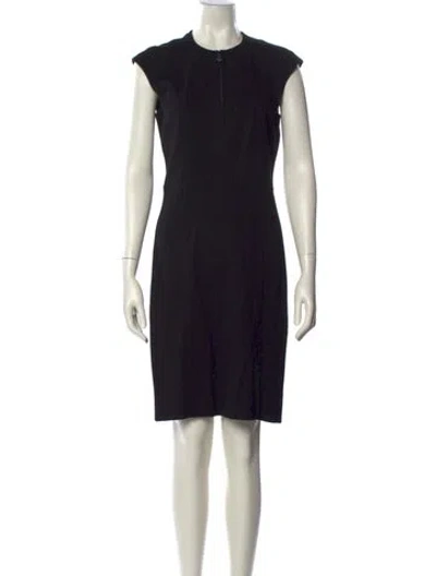 Pre-owned Akris Punto Crew Neck Knee-length Dress In Black
