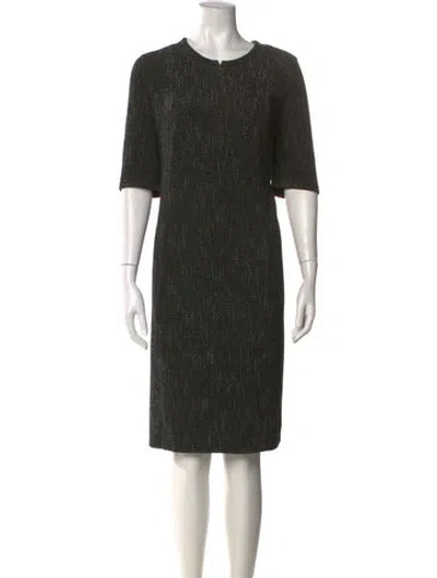 Pre-owned Akris Punto Crew Neck Knee-length Dress In Black
