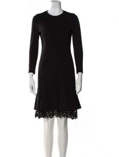 Pre-owned Akris Punto Crew Neck Knee-length Dress In Black