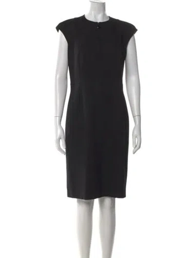 Pre-owned Akris Punto Crew Neck Knee-length Dress In Black
