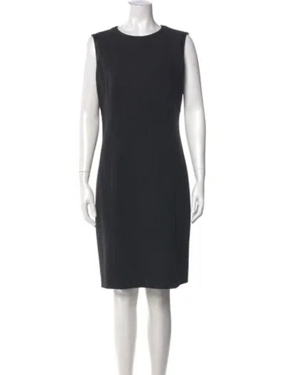 Pre-owned Akris Punto Crew Neck Knee-length Dress In Blue