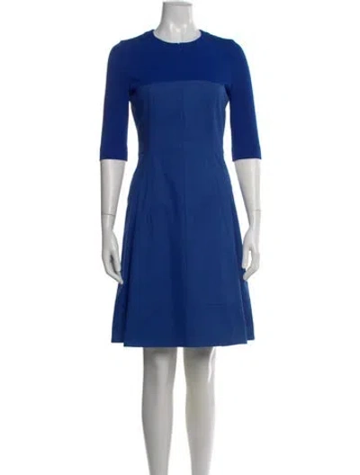 Pre-owned Akris Punto Crew Neck Knee-length Dress In Blue