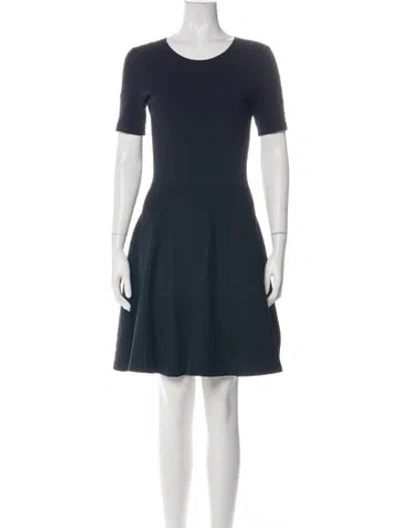 Pre-owned Akris Punto Crew Neck Knee-length Dress In Blue