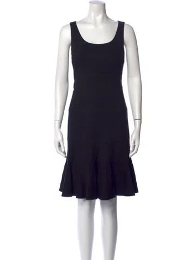 Pre-owned Akris Punto Crew Neck Knee-length Dress In Blue