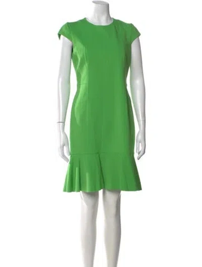 Pre-owned Akris Punto Crew Neck Knee-length Dress In Green