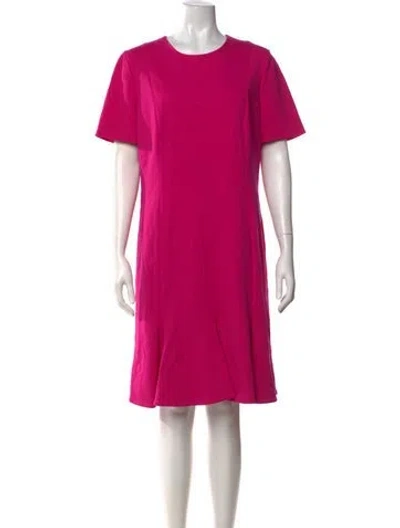 Pre-owned Akris Punto Crew Neck Knee-length Dress In Pink