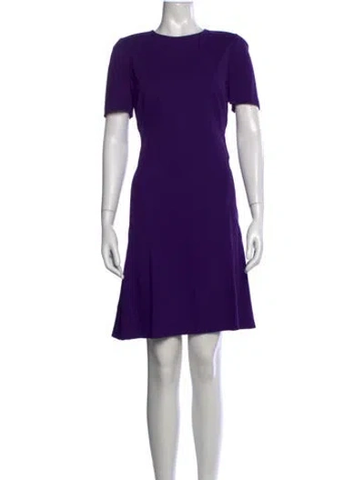 Pre-owned Akris Punto Crew Neck Knee-length Dress In Purple