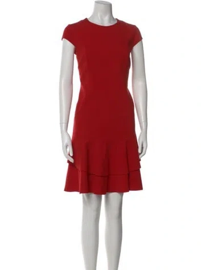Pre-owned Akris Punto Crew Neck Knee-length Dress In Red