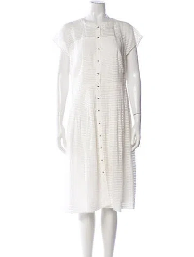 Pre-owned Akris Punto Crew Neck Knee-length Dress W/ Tags In Neutral