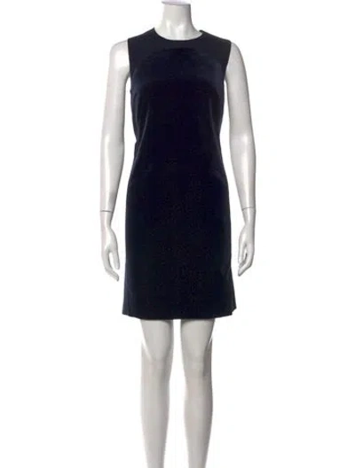 Pre-owned Akris Punto Crew Neck Mini Dress In Black